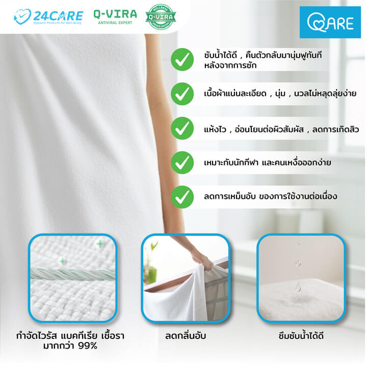 QARE ผ้าขนหนูเช็ดตัว Premium - Image 2